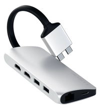USB-хаб Satechi Type-C Dual Multimedia Adapter для Macbook с двумя портами USB-C Silver