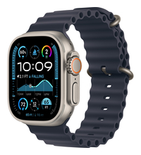 Apple Watch Ultra 2 GPS + Cellular, 49 мм, корпус из бежевого титана, ремешок Ocean темно-синего цвета, Экран: 49, Цвет: Blue / Синий темный