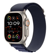 Apple Watch Ultra 2 GPS + Cellular, 49 мм, корпус из бежевого титана, ремешок Alpine темно-синего цвета, Экран: 49, Цвет: Navy / Синий