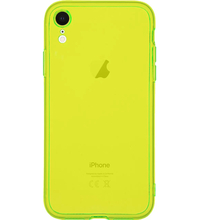 Чехол для iPhone XR Brosco Neon Желтый, Цвет: Yellow / Желтый