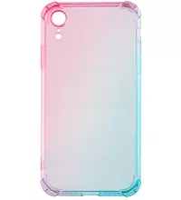 Чехол для iPhone XR Brosco HARDTPU Розово-голубой градиент