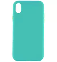 Чехол для iPhone XR Brosco Fresh Голубо-желтый