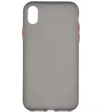 Чехол для iPhone XR Brosco Fresh Серо-красный