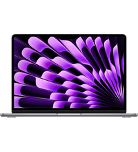 MacBook Air 13" (M3, 8C CPU/10C GPU, 2024), 8 ГБ, 512 ГБ SSD Space Gray (MRXP3), Общий объем твердотельных накопителей (SSD): 512 ГБ, Объем оперативной памяти: 8 ГБ, Цвет: Space Gray / Серый космос