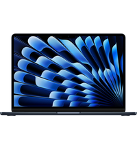 MacBook Air 13" (M3, 8C CPU/10C GPU, 2024), 8 ГБ, 512 ГБ SSD Midnight (MRXW3), Общий объем твердотельных накопителей (SSD): 512 ГБ, Объем оперативной памяти: 8 ГБ, Цвет: Midnight / Тёмная ночь