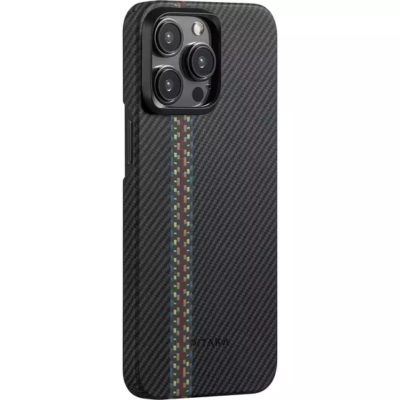 Чехол для iPhone 15 Pro Pitaka MagEZ 4 Rhapsody 600d Aramid Fiber, изображение 2