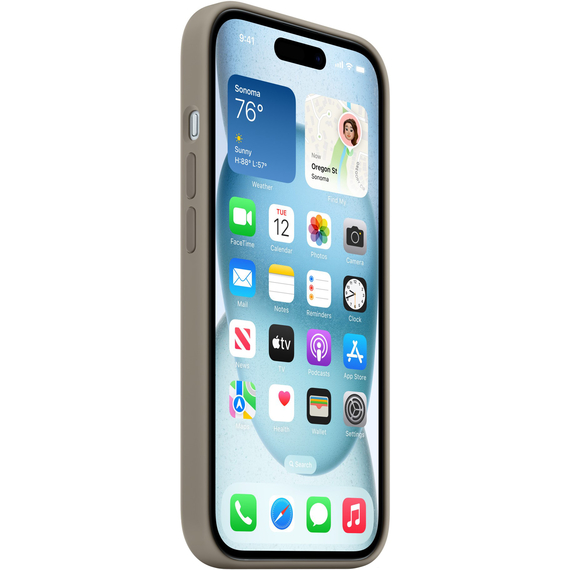 Чехол для iPhone 15 Apple Silicone Case with MagSafe Clay, Цвет: Clay / Глина, изображение 7