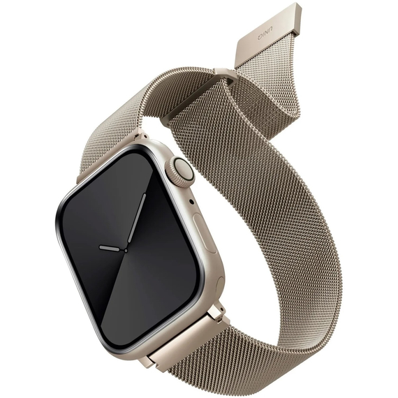 Ремешок для Apple Watch 42/41/40 mm Uniq Dante Strap Mesh Steel Starlight, изображение 2