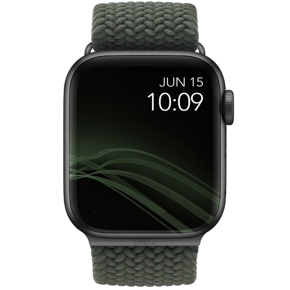 Ремешок для Apple Watch 46/45/44 mm Uniq ASPEN Strap Braided Green, изображение 3