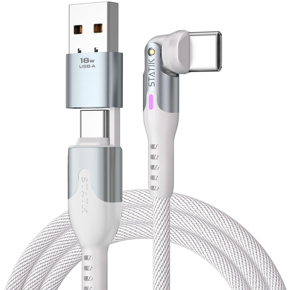 Кабель Static PowerPivot Pro USB Type-C/USB Type-C (PUP-0455-3FT-CC-WHT) 100W 1 m White