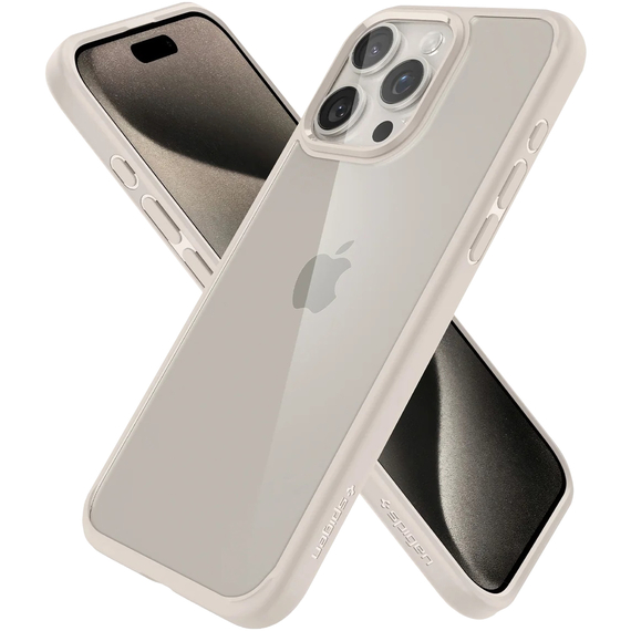 Защитный чехол Spigen Ultra Hybrid iPhone 15 Pro Natural Titanium, изображение 5