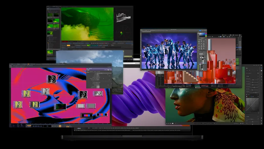 Аппаратная трассировка лучей и мощный графический процессор GPU в MacBook Pro M4