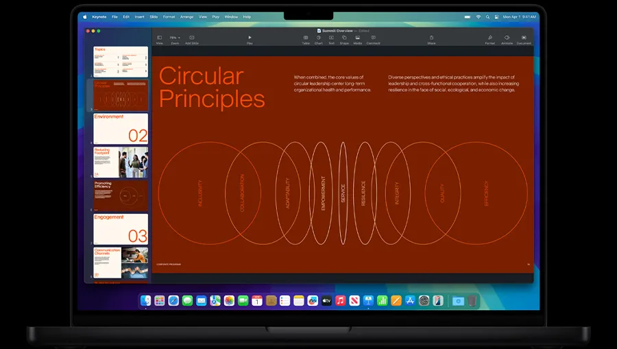 Плавная многозадачность и работа окон в macOS на MacBook Pro