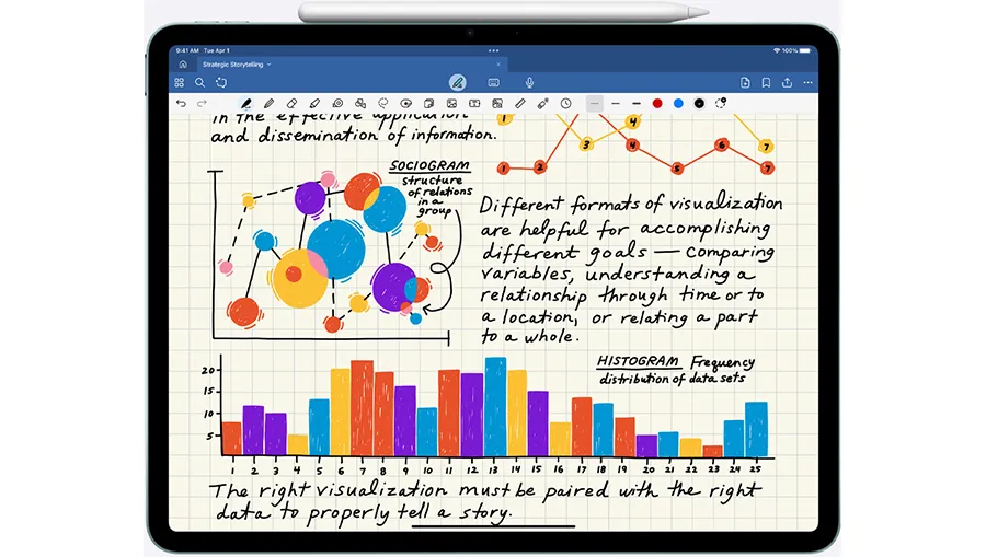 Стилус Apple Pencil Pro для рисования и черчения на 13-дюймовом iPad Air M3
