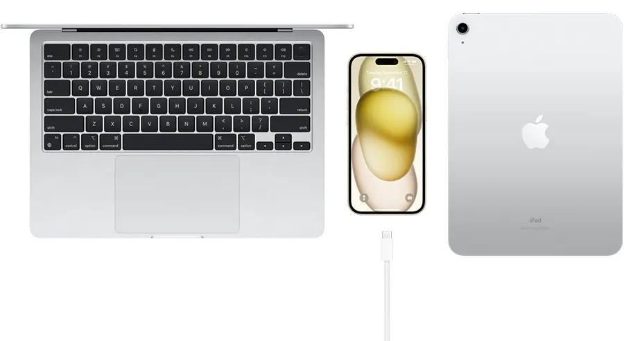 Универсальный порт USB-C для зарядки Apple iPhone 15