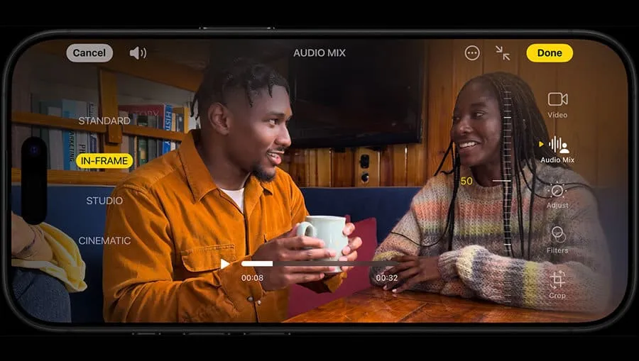 Сверхширокоугольная камера 48 МП в системе камер iPhone 16 Pro