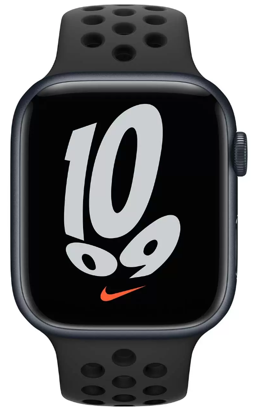 Купить Apple Watch 7 Nike GPS 45mm Midn.Al/Anthr/Black Sport по 