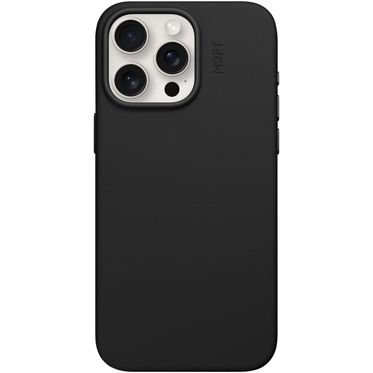 Чехол-накладка MOFT Snap Phone Case iPhone 15 Pro (Экокожа Movas) Черный