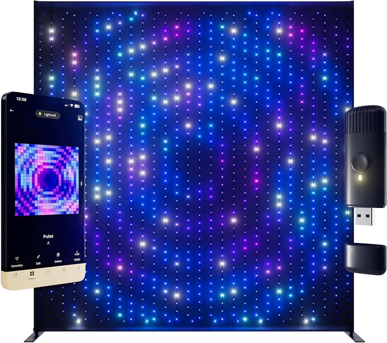 Купить Световая стена Twinkly Lightwall 1120 RGB пикселей IP44 высота 270  см ширина 256 см по цене от 129 990₽ в Севастополе в интернет магазине  Maxmobiles