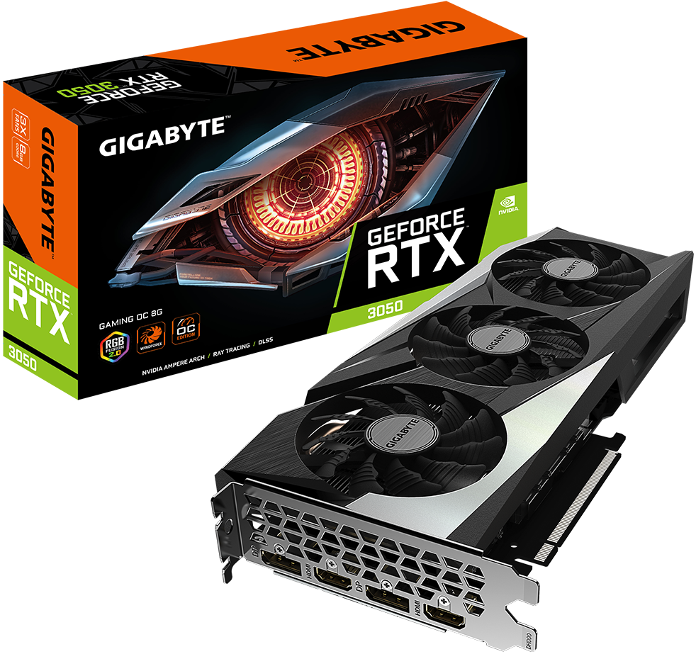 Купить Видеокарта GIGABYTE GeForce RTX 3050 GAMING OC (GV-N3050GAMING  OC-8GD) по цене от 28 750₽ в Севастополе в интернет магазине Maxmobiles