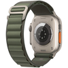 Apple Watch Series Ultra 49mm Titanium Case With Green Alpine Loop, Цвет: Green / Зеленый, Возможности подключения: GPS + Cellular, изображение 3