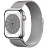 Apple Watch Series 8 45mm GPS+Cellular Silver Stainless Steel Case with Milanese Loop, Экран: 45, Цвет: Silver / Серебристый, Возможности подключения: GPS + Cellular