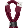 Кабель VLP Nylon USB A - Lightning 1.2m Marsala, Цвет: Marsala / Марсала, изображение 2