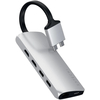 USB-хаб Satechi Type-C Dual Multimedia Adapter для Macbook с двумя портами USB-C Silver, изображение 5