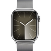Apple Watch Series 9, 41 мм, корпус из нержавеющей стали цвета "серебристый", миланский сетчатый ремешок цвета "серебристый", Экран: 41, Цвет: Silver / Серебристый, изображение 2