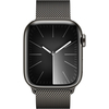 Apple Watch Series 9, 45 мм, корпус из нержавеющей стали цвета «графит», миланский сетчатый ремешок цвета «графит», Экран: 45, Цвет: Graphite / Графитовый, изображение 2