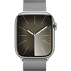 Apple Watch Series 9, 45 мм, корпус из нержавеющей стали, миланский сетчатый ремешок, Экран: 45, Цвет: Silver / Серебристый, изображение 2
