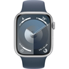Apple Watch Series 9, 45 мм, корпус из алюминия серебристого цвета, спортивный ремешок цвета «грозовой синий», Экран: 45, Цвет: Silver / Серебристый, изображение 2