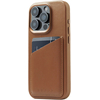 Чехол для iPhone 15 Pro Mujjo Full Leather Wallet Case Tan, Цвет: Brown / Коричневый, изображение 3