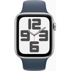 Apple Watch SE 2023, 44 мм, корпус из алюминия цвета «серебристый», спортивный ремешок цвета «грозовой синий», Экран: 44, Цвет: Silver / Серебристый, Возможности подключения: GPS, изображение 2