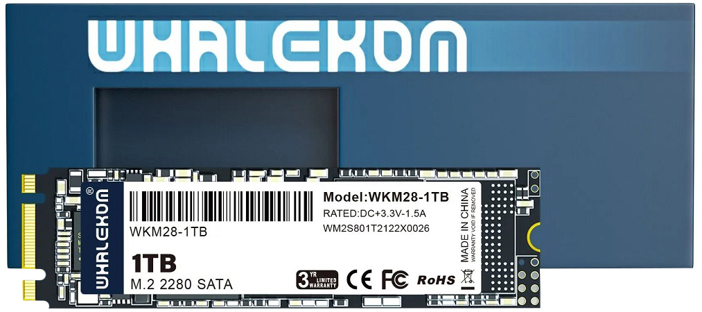 SSD накопитель Whalekom WKM2 1 TБ (WKM2-1TB), изображение 3