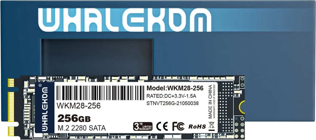 SSD накопитель Whalekom WKM2 256 ГБ (WKM2-256), изображение 3