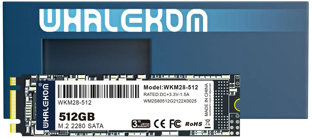 SSD накопитель Whalekom WKM2 512 ГБ (WKM2-512), изображение 3