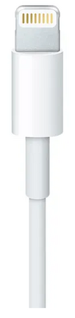 Кабель Apple USB (M)- Lightning (M), 1 м, белый OEM, изображение 2