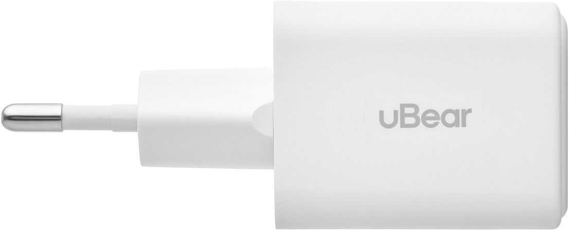 Сетевое зарядное устройство uBear Bridge 30W, 2 ports (USB-A, USB-C) Белый, изображение 4