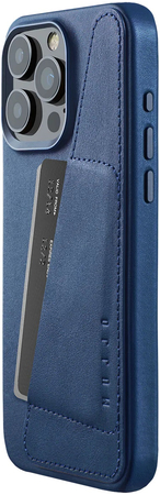 Чехол для iPhone 15 Pro Max Mujjo Full Leather Wallet Case Monaco Blue, Цвет: Blue / Синий, изображение 4