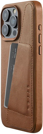 Чехол для iPhone 15 Pro Max  Mujjo Full Leather Case Tan, Цвет: Brown / Коричневый, изображение 4