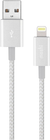 Кабель Moshi Integra Lightning на USB-A, Кевлар, 1.2м, Серебряный