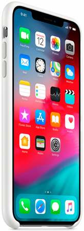 Чехол Apple для iPhone XS Max Silicone Case White (оригинал), Цвет: White / Белый, изображение 3
