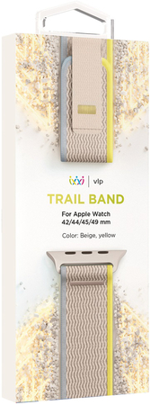Ремешок нейлоновый VLP Trail Band для Apple Watch 42/44/45/49mm бежевый-желтый, Цвет: Beige / Бежевый, изображение 3