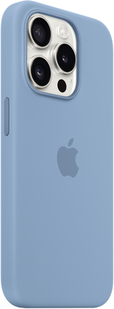 Чехол для iPhone 15 Pro Silicone Case Winter Blue, Цвет: Blue / Голубой, изображение 5
