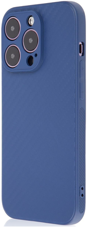 Чехол для iPhone 14 Pro Brosco Carbon Blue