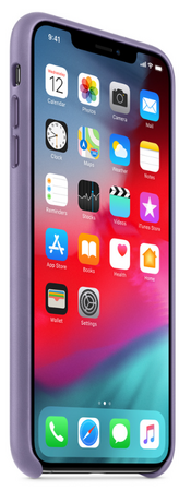 Чехол Apple для iPhone XS Max Leather Case Lilac (оригинал), изображение 3