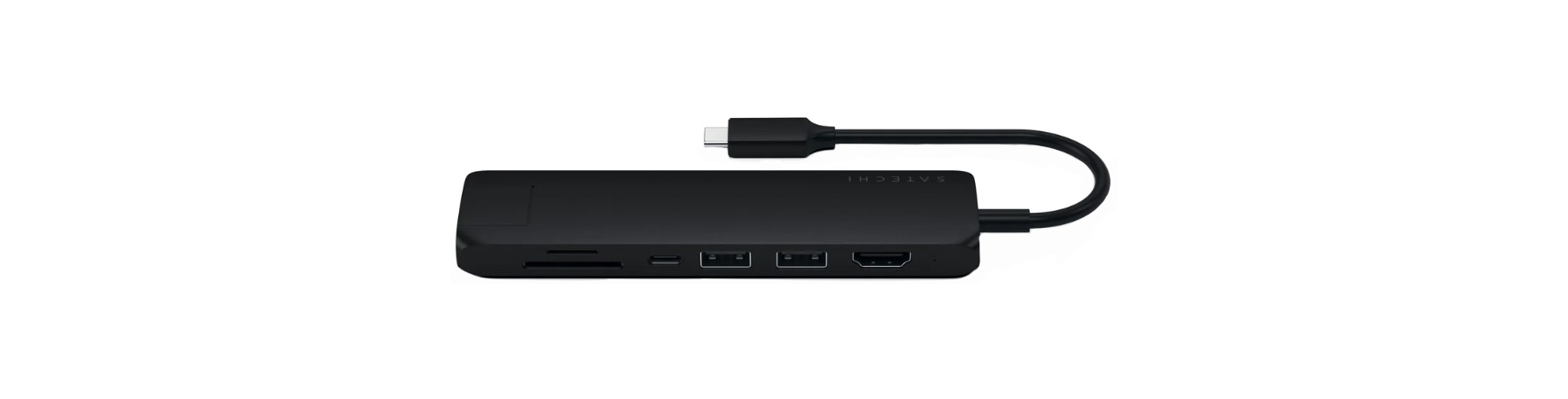 USB-хаб Satechi Aluminum Multi-Port Adapter with Ethernet Type-C Black, изображение 4