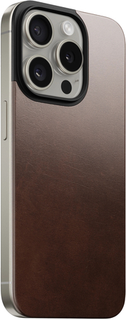 Чехол-накладка Nomad Magnetic Horween Leather Back, brown - iPhone 15 Pro, Цвет: Brown / Коричневый, изображение 4