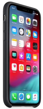 Чехол Apple для iPhone XS Silicone Case Black (оригинал), изображение 3
